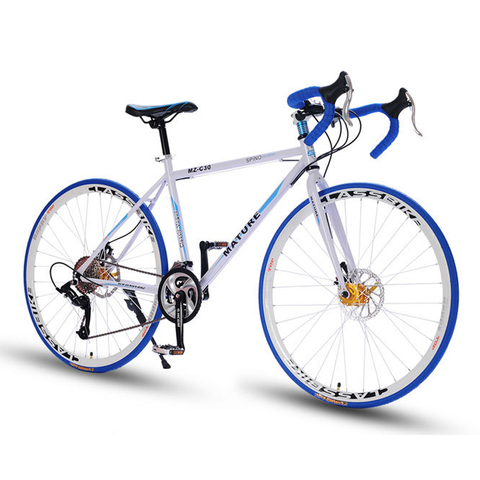 Vélo de route en aluminium 700C 21 27 30 vitesses plier double freins à disque vélo de sport vélo étudiant vélos de haute qualité pour adultes ► Photo 1/1