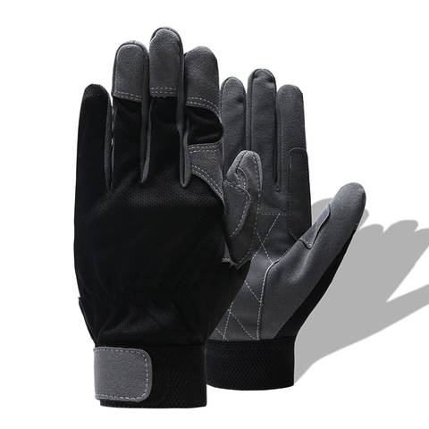 QIANGLEAF marque sécurité travail gants équitation noir gris Protection travail gant en gros livraison gratuite 6490 ► Photo 1/5