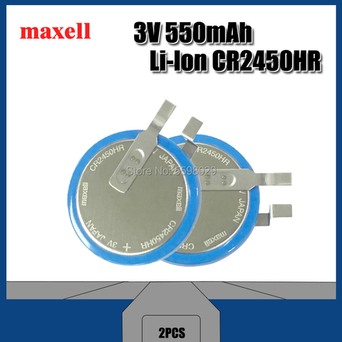 Maxell – batterie haute température 3V CR2450N, 2 pièces, pour surveillance de la pression des pneus, CR2450HR CR2450 ► Photo 1/4