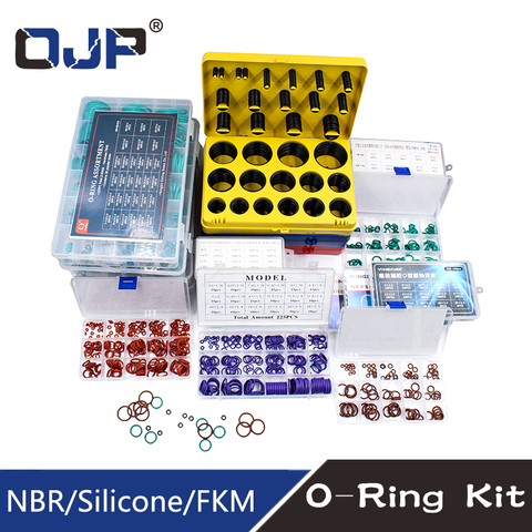 Kit d'assortiment de joints toriques en caoutchouc/Silicone, VMQ NBR FKM, joints d'étanchéité en Nitrile ► Photo 1/6