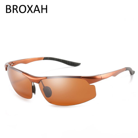 Hommes lunettes de soleil polarisées Sport lunettes hommes haute qualité Ultra-léger aluminium magnésium UV400 Rectangle conduite lunettes de soleil ► Photo 1/6