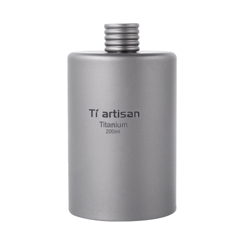 Tiartisan 200ml titane alcool flacon bouteille ronde liqueur bouteille de vin pour whisky rouge vin Pot en plein air tasses Ta8601 ► Photo 1/6