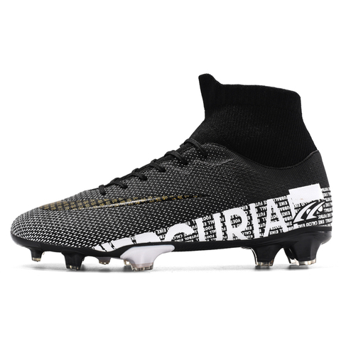 Hommes chaussures de Football adultes enfants TF/FG haute cheville Football bottes crampons herbe entraînement Sport chaussures 2022 tendance hommes baskets 35-45 ► Photo 1/6