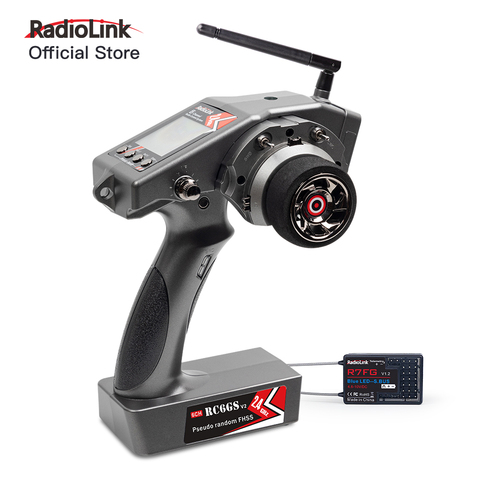 Radiolink – émetteur Radio 2.4G à 6 canaux RC6GS V2, avec télécommande récepteur gyroscopique R7FG, pour voiture et bateau radiocommandés ► Photo 1/6