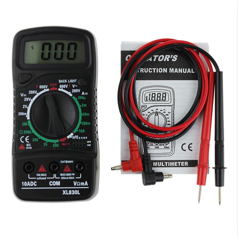 XL-830L numérique LCD multimètre voltmètre ampèremètre AC/cc/OHM volts testeur de courant ► Photo 1/6