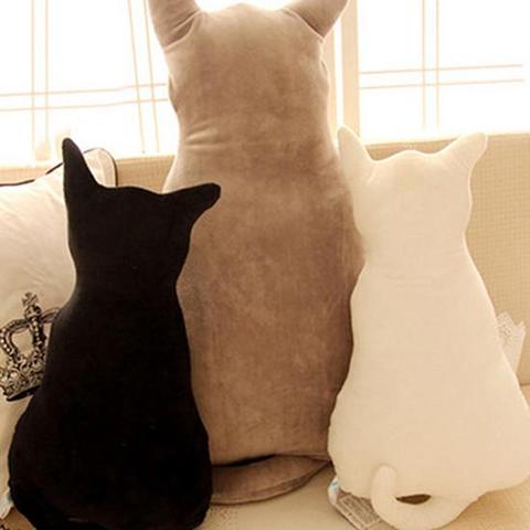 Mignon chat doux en peluche dos ombre jouet canapé oreiller siège coussin cadeau d'anniversaire canapé oreiller coussin enfants chambre décoration ► Photo 1/1