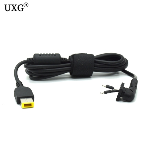 Câble d'alimentation pour ordinateur portable, cordon de connecteur à pointe cc, pour Lenovo Thinkpad, connecteur carré pour Yoga, chargeur, adaptateur d'ordinateur portable, câble DC 1.5m 5ft ► Photo 1/4