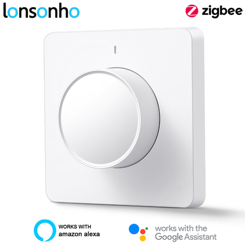 Lonsonho – interrupteur variateur rotatif intelligent Zigbee, Compatible avec Tuya EU et Google Home ► Photo 1/6