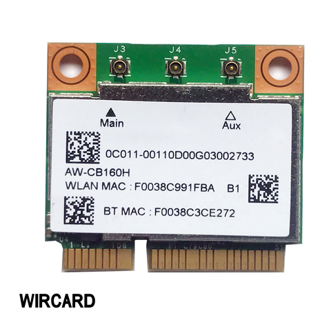 Carte wi-fi Mini pcie 802.11AC AW-CB160H mb/s, 1300 BCM94360HMB, carte wi-fi sans fil 4.0 + 3 pièces et antenne ipex ► Photo 1/3