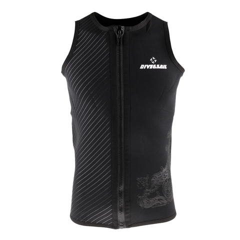 Combinaison homme haut de gamme néoprène 3mm combinaison gilet pour plongée sous-marine surf plongée en apnée noir ► Photo 1/6