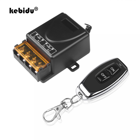 Kebidu plus récent 220V 30A relais sans fil RF télécommande commutateur 1 émetteur + 1 récepteur 433MHz télécommande ► Photo 1/6