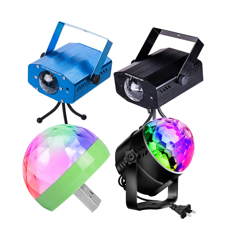 Nouvelle scène lumières DJ Disco boule lampe son activé vague d'eau Laser lumière projecteur effet éclairage noël fête de mariage ► Photo 1/6