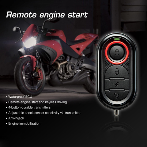 Steelmate-alarme 986E pour Moto, alarme à 1 voie, Protection de démarrage de moteur à distance, avec Mini transmetteur pour butaco ► Photo 1/6