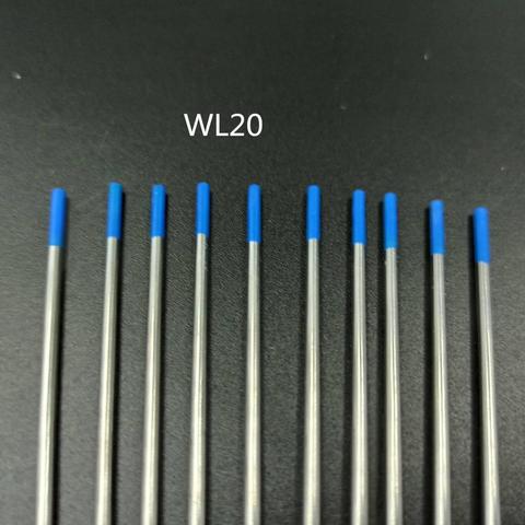 Électrode en tungstène TIG WL20, 2% lanthané, 10 pièces, 1.0, 1.6, 2.0, 2.4, 3.0, 4.0, bleu, pour le travail des métaux ► Photo 1/6