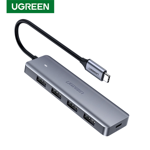 Adaptateur de répartiteur de moyeu UGREEN USB C 4 Ports USB Type C vers USB 3.0 pour MacBook Pro iPad Pro Samsung Galaxy Note 10 S10 Hub USB ► Photo 1/6