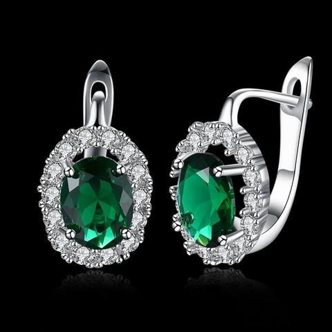 Boucles d'oreilles en cristal vert brillant pour femmes, en Zircon cubique, très tendance, cadeau idéal, nouvelle collection 2022 ► Photo 1/6