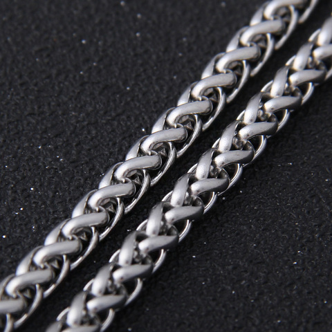 Collier chaîne Hip Hop 3 mm pour homme, bijoux à la mode, personnalité exagérée, Long, en acier inoxydable ► Photo 1/3