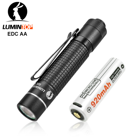 Lumintop-lampe de poche portable EDC AA 14500/AA, avec interrupteur arrière et bouton avant-guerre, 600lumens ► Photo 1/6