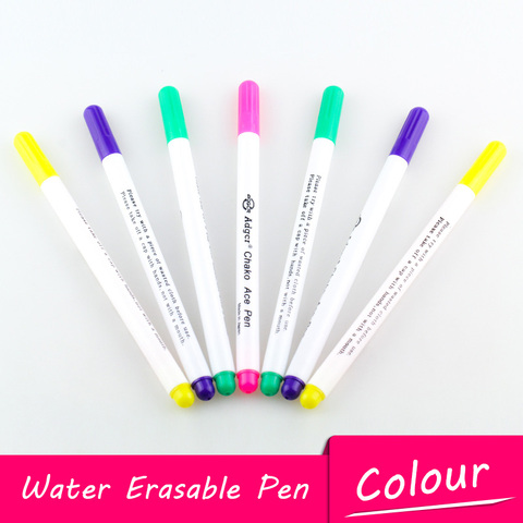 Stylos marqueurs effaçables à l'eau, 3 pièces, 7 couleurs, accessoires de couture, point de croix, accessoires pour travaux d'aiguille ► Photo 1/6