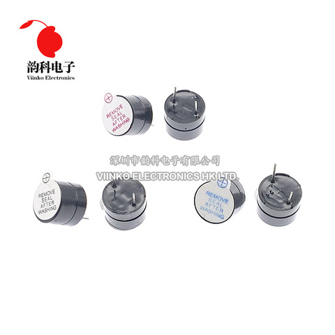 Buzzer magnétique actif 3v 5v 12v, lot de 10 pièces, Long bip continu, 12x9.5mm ► Photo 1/4