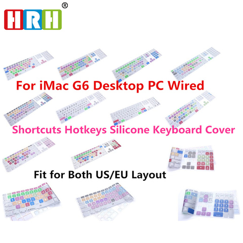 HRH – housse de clavier en Silicone avec touches de raccourci, Slim, pour Apple, avec clavier numérique, USB, pour PC de bureau iMac G6 ► Photo 1/6