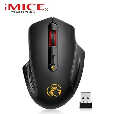 Souris sans fil ergonomique souris silencieuse souris optique sans fil avec récepteur USB 4 boutons 2.4G USB Mause pour ordinateur portable ► Photo 1/6