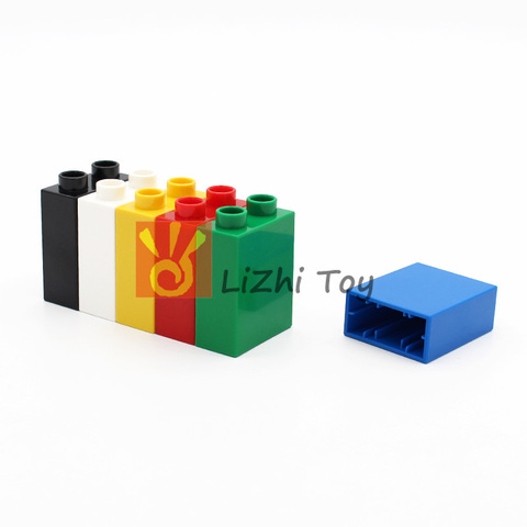 Grand bloc de construction MOC 4066, briques Duplo 1x2x2 sans Tube inférieur, accessoires assemblés, pièce en vrac pour jouet d'enfants ► Photo 1/5