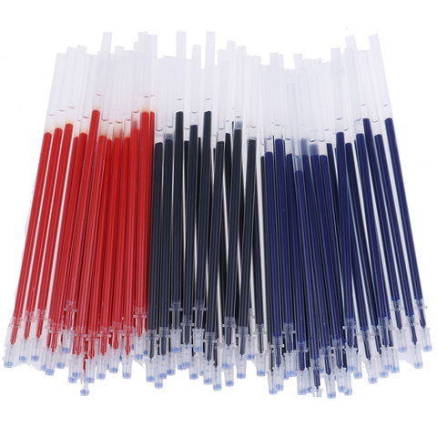 20 pièces 0.38mm recharge de stylo pour stylo Gel Signature de bureau bleu / noir / rouge tiges d'encre outils d'écriture scolaire ► Photo 1/6