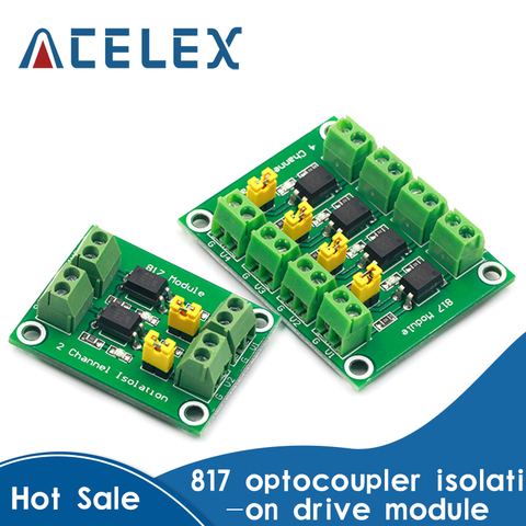 PC817 3.6-30V 2 4 canaux optocoupleur carte d'isolement convertisseur de tension adaptateur Module pilote photoélectrique isolé Module 817 ► Photo 1/6