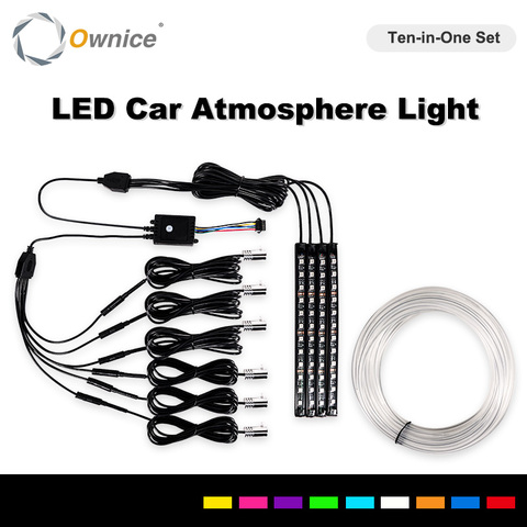 Ownice – bande lumineuse RGB pour intérieur de voiture, avec contrôle par application uniquement pour autoradio série K7, lecteur multimédia Muiltmedia ► Photo 1/4