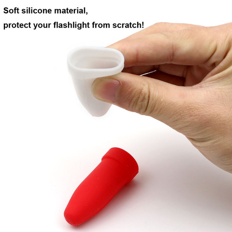 Lampe de poche en Silicone élastique doux, rouge et blanc, diffuseur pour tête, 20mm à 24.5mm, torche led, convecteur S2 S3 S4 S5 S6 S7 S8 ► Photo 1/6