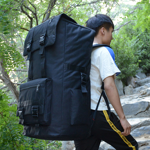 Sac à dos tactique militaire en plein air de grande capacité de 110l à 120l, sac à dos de camouflage Oxford étanche et respirant, sac d'escalade de voyage ► Photo 1/6