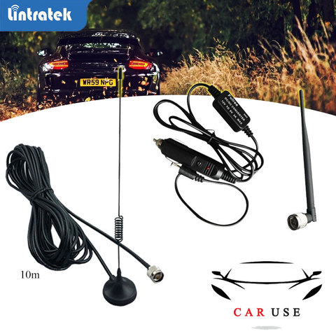 Lintratek accessoire d'utilisation de voiture pour gsm umts lte 2g 3g 4g booster répéteur amplificateur de signal téléphone portable ensemble de voiture amplificateur cellulaire dd ► Photo 1/6