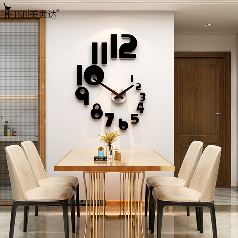 MEISD – Horloge murale en acrylique, grande montre à Quartz moderne et silencieuse, miroir, décoration de maison, livraison gratuite ► Photo 1/6