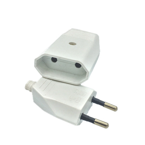 Prise de connecteur de courant alternatif européenne de l'ue avec le convertisseur de cordon d'alimentation de prise 2.5A prise électrique rechargeable adaptateur femelle mâle ► Photo 1/3