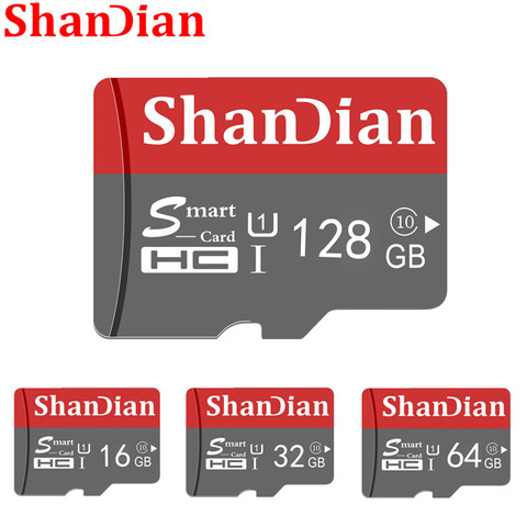 SHANDIAN-carte SD intelligente, 16 go/64 go/32 go/128 go, classe 10, TF, carte mémoire pour Smartphone ► Photo 1/6