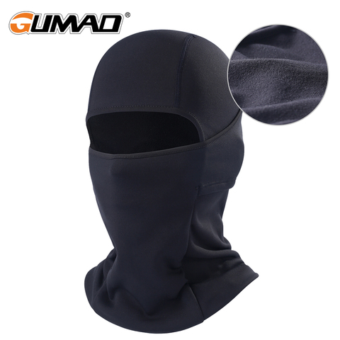 Noir Hiver Polaire Balaclava Plein Visage Masque Thermique Warmer Vélo Capot Doublure Sport Ski Vélo D'équitation Snowboard Chapeau de Chapeau de Bouclier ► Photo 1/6