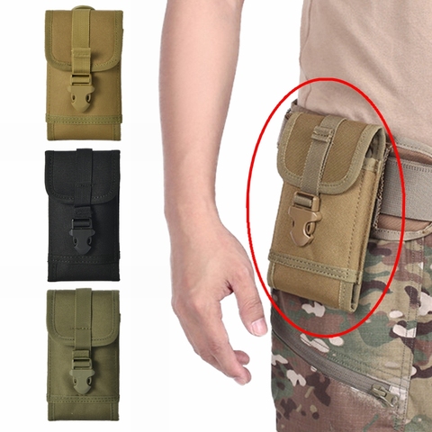 Pochette tactique militaire Molle pour téléphone, sac à dos de plein air, accessoire de randonnée militaire, voyage de chasse, sac de ceinture en Nylon Edc ► Photo 1/6