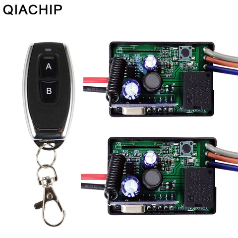 QIACHIP – interrupteur de lampe de porte, télécommande sans fil RF 433Mhz, contrôleur universel 1 relais récepteur, DC 6V 12V 24V 1CH ► Photo 1/6