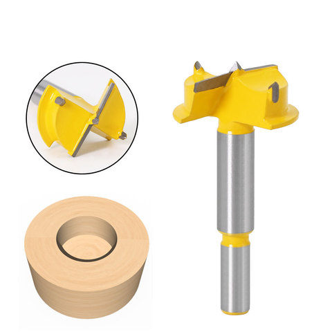 1PC mise à niveau 35mm 2 cannelures carbure pointe Forstner foret bois tarière coupe bois scie cloche pour outils électriques forets ► Photo 1/6