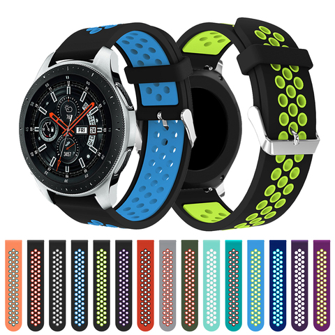 Montre en Silicone, trou circulaire, pour Samsung Galaxy, version de 46mm, Bracelet de rechange, qualité supérieure, SM-R800 ► Photo 1/6
