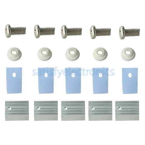 5 pièces TO-220 argent dissipateur thermique pour régulateur de tension ou MOSFET avec vis radiateur radiateur refroidisseur 20x15x11mm ► Photo 1/4