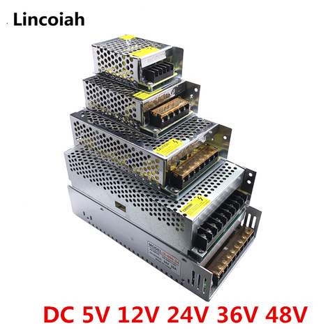 Transformateur d'alimentation électrique cc 5V, 12V, 24V, 36V, 48V, cc 5V, 12V, 24V, 36V, 48V, adaptateur de Source d'éclairage LED, pilote SMPS, pour LED bandes lumineuses CCTV ► Photo 1/1