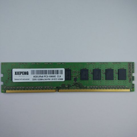 Mémoire de serveur, 8 go de RAM DDR3, 4 go de RAM, 1333MHz, 2Rx8 PC3-10600E ECC, non tamponné, pour HP pro ML310e Gen8 ML110 G7 ML10 DL120 G7 ► Photo 1/3