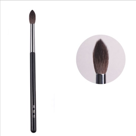 Brosse de maquillage multifonctionnelle, 1 pièce, surligneur, pour ombre à paupières, à plis, manche en bois, outil cosmétique, poils d'écureuil naturels ► Photo 1/3