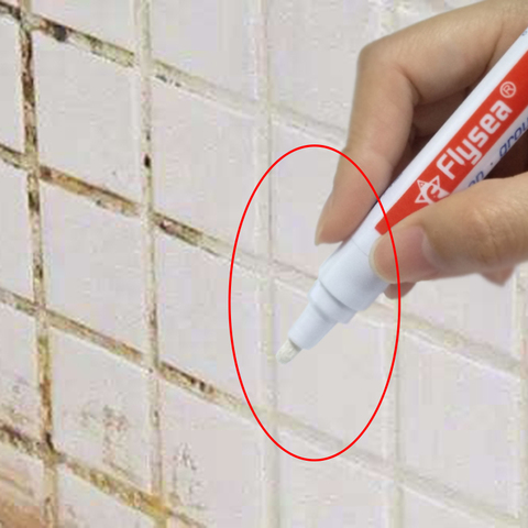 Stylo de couleur imperméable pour réparation de fente de carrelage, recharge de carreaux blancs, agent de remplissage moulant, nettoyeur de peinture de salle de bains en porcelaine murale ► Photo 1/6