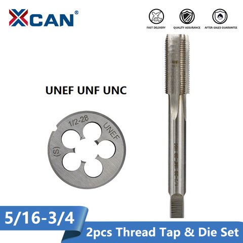 XCAN-ensemble d'outils pour tarauder le métal, tarauder, tarauder, tarauder, acier haute vitesse, 2 pièces UNEF UNF UNF ► Photo 1/5