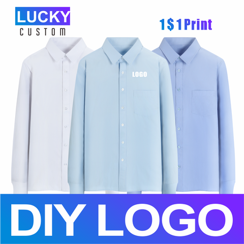 LUCKY – chemise à manches longues pour hommes et femmes, nouvelle collection, brodée, personnalisée, de haute qualité, 2022 ► Photo 1/6