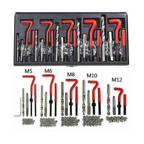 Kit d'outils de réparation de câbles endommagés, kit de 131 pièces, bloc de moteur automobile, hélicoptère, restauration de fils abîmés M5 M6 M8 M10 M12 ► Photo 1/6