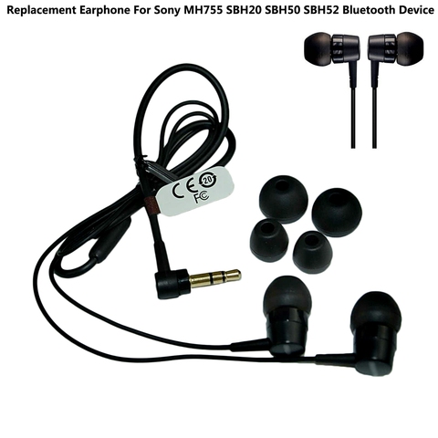 GHH – écouteurs intra-auriculaires de remplacement, pour Sony MH755, SBH20, SBH50, SBH52, SBH54, MW600, appareil MP3 d'extérieur, noir ► Photo 1/6